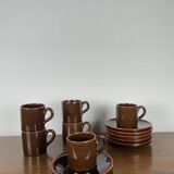 6 coffee cups with saucers, Toreboda Sweden, 1960