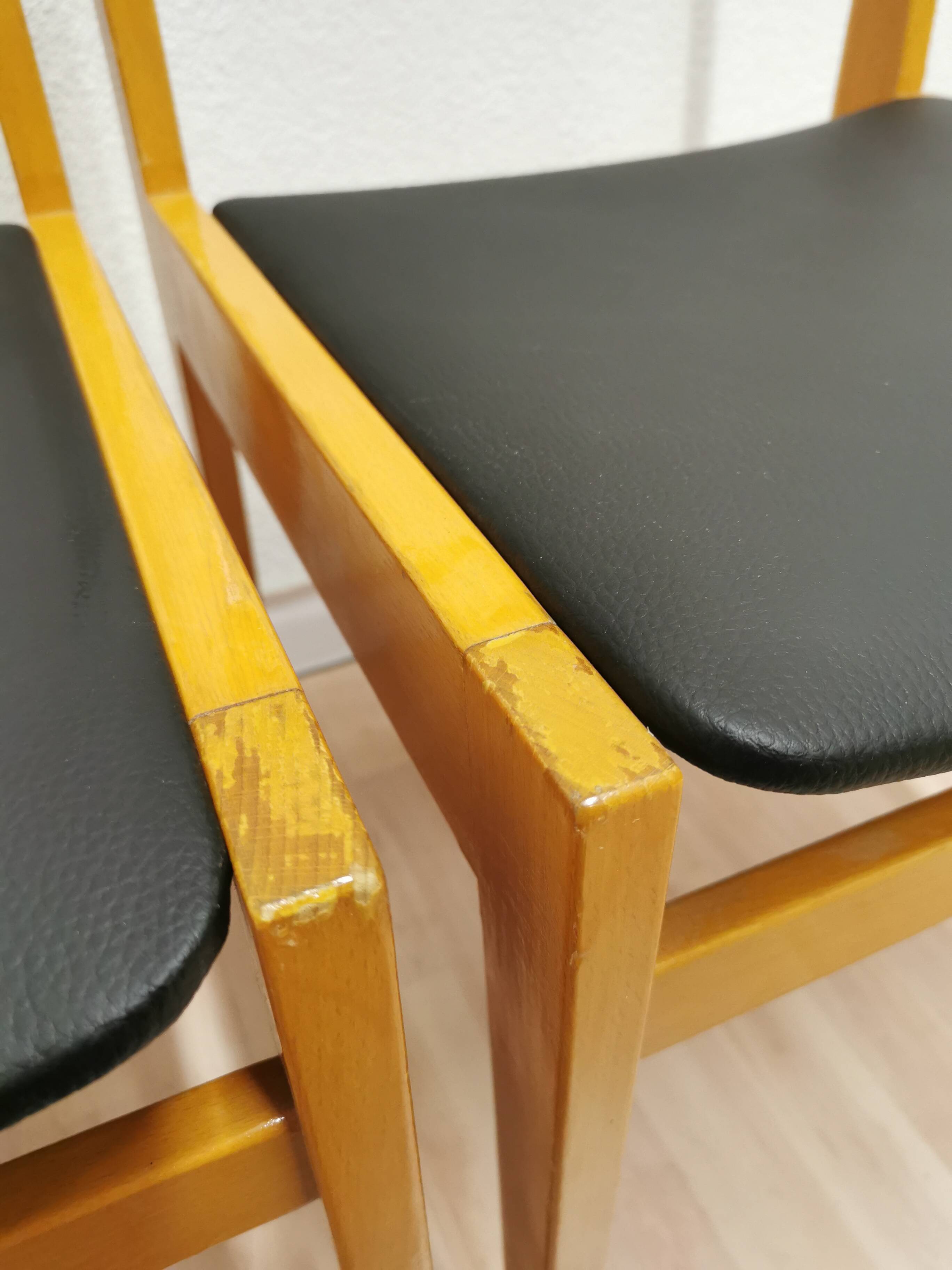 Chaises de salle à manger en bois scandinaves vintage - Branko Ursic STOL Kamnik, ensemble de 2
