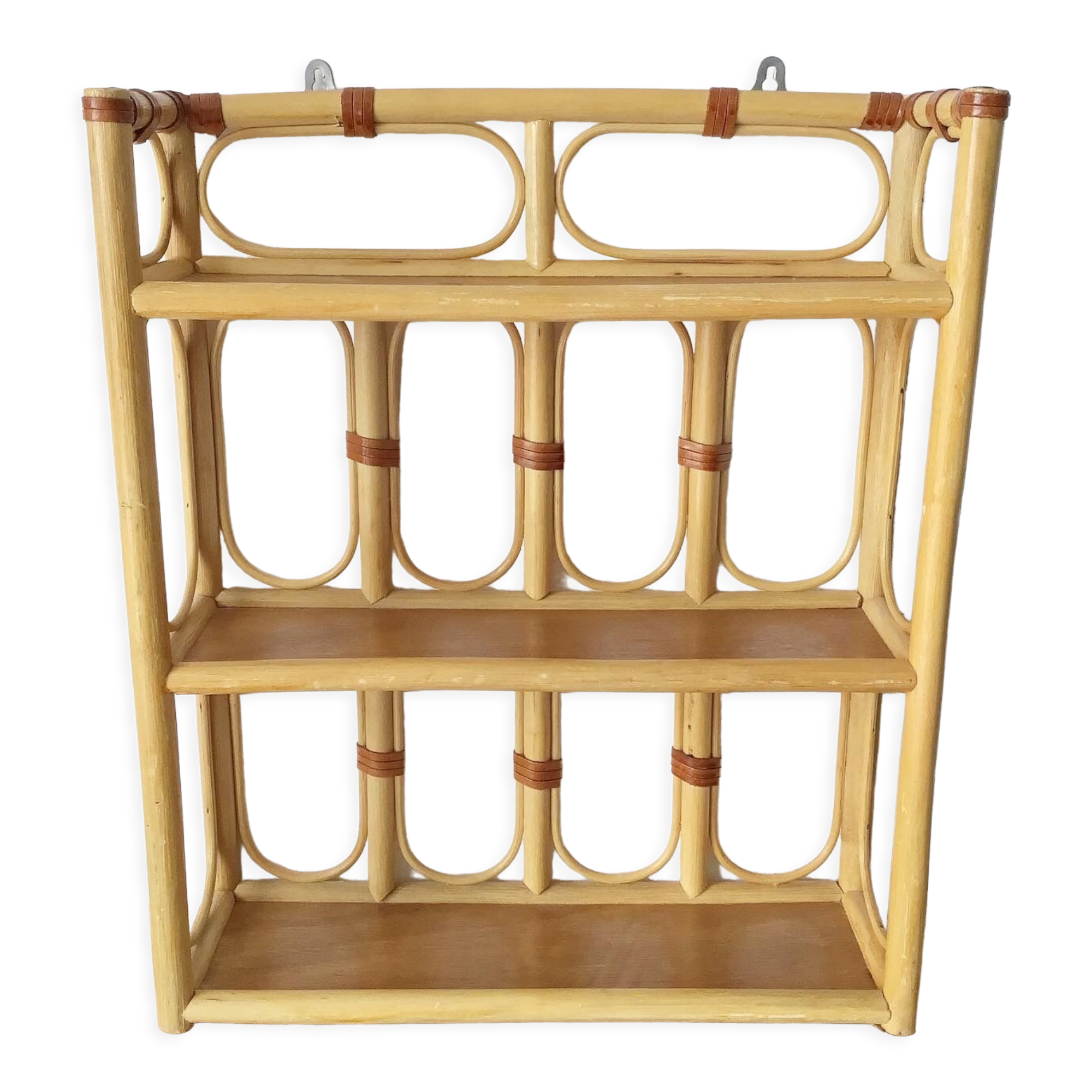 Vintage rattan shelf