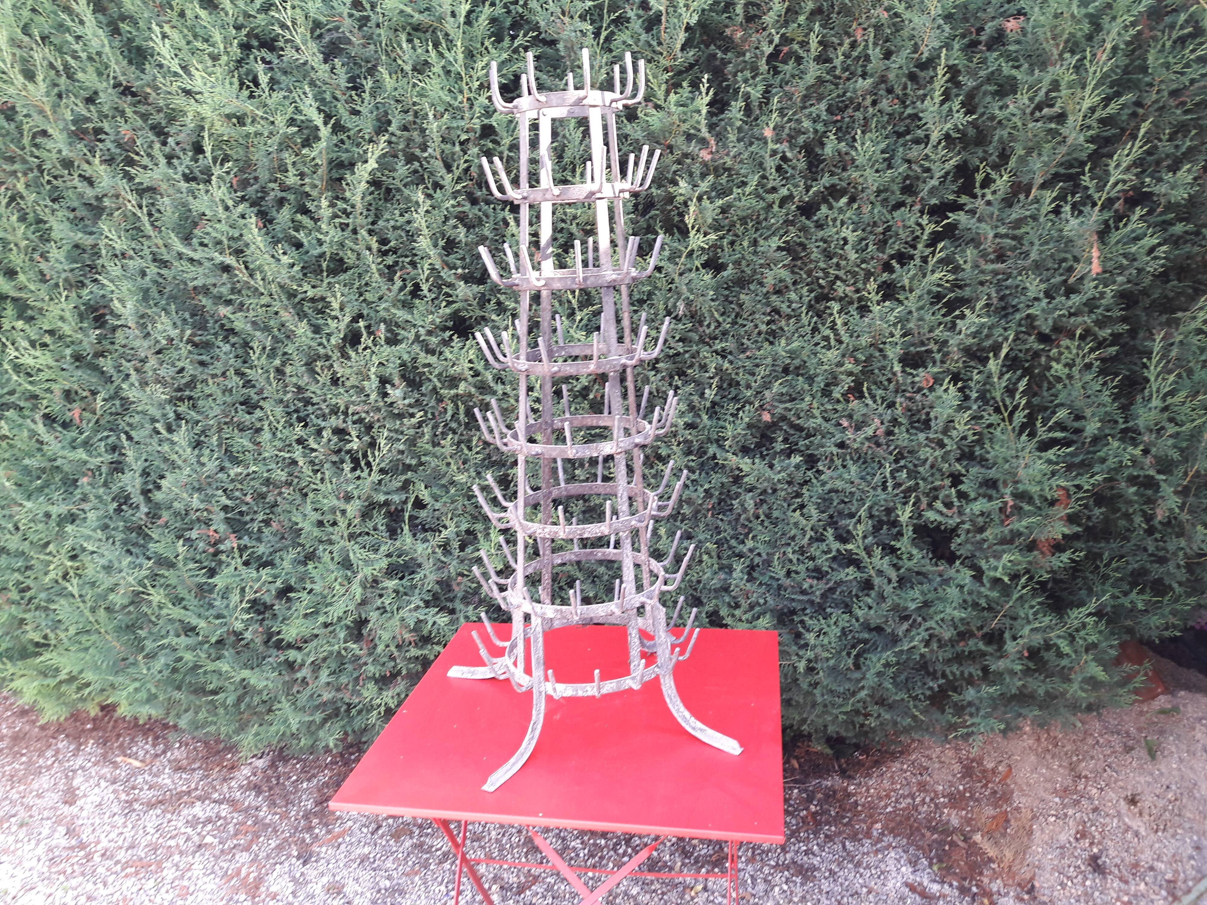 Wrought iron hedgehog for bottle