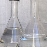 Two old carafes
