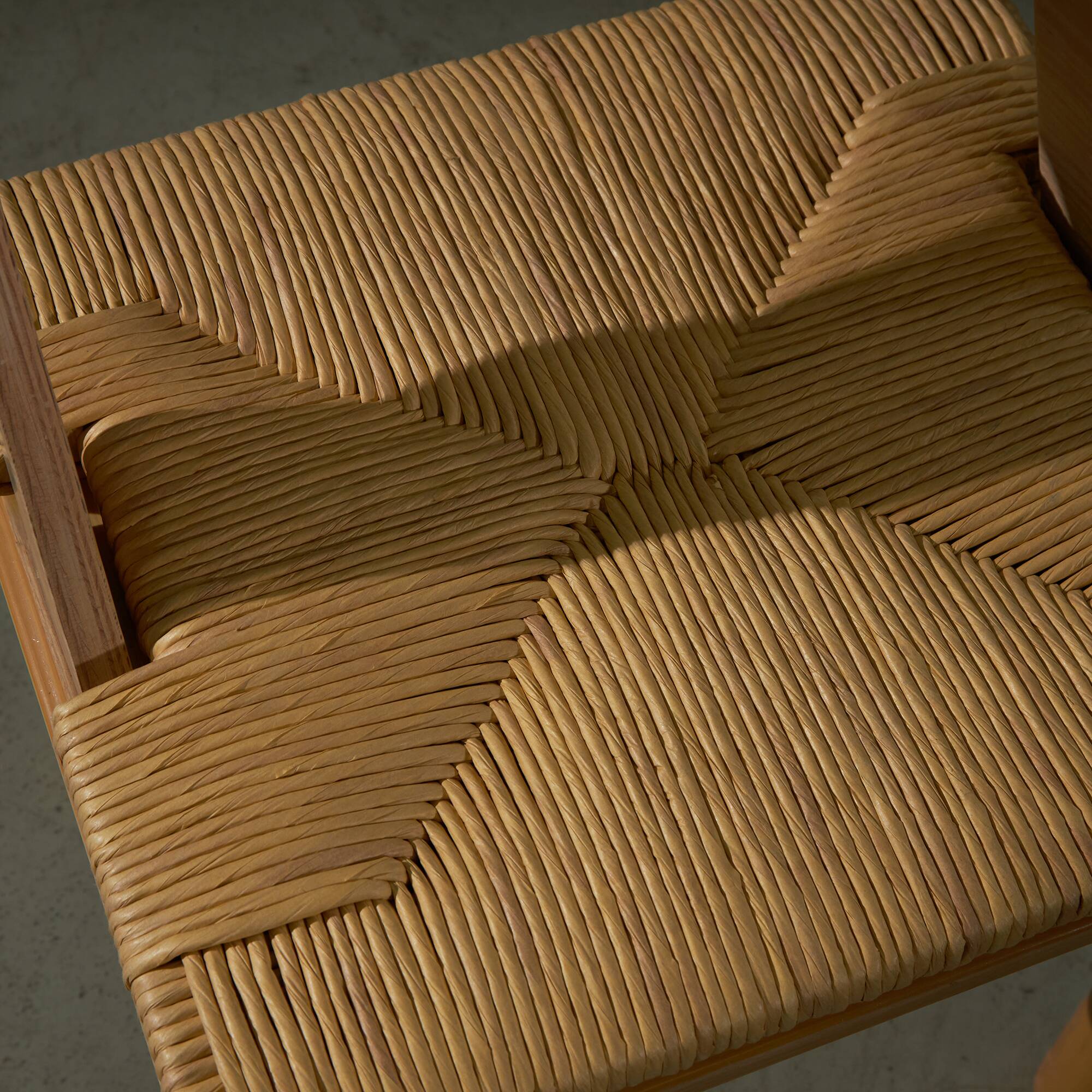 Italian Wooden and Wicker  Chair