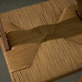 Italian Wooden and Wicker  Chair