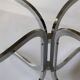 Smoked glass and chrome metal dining table 1970