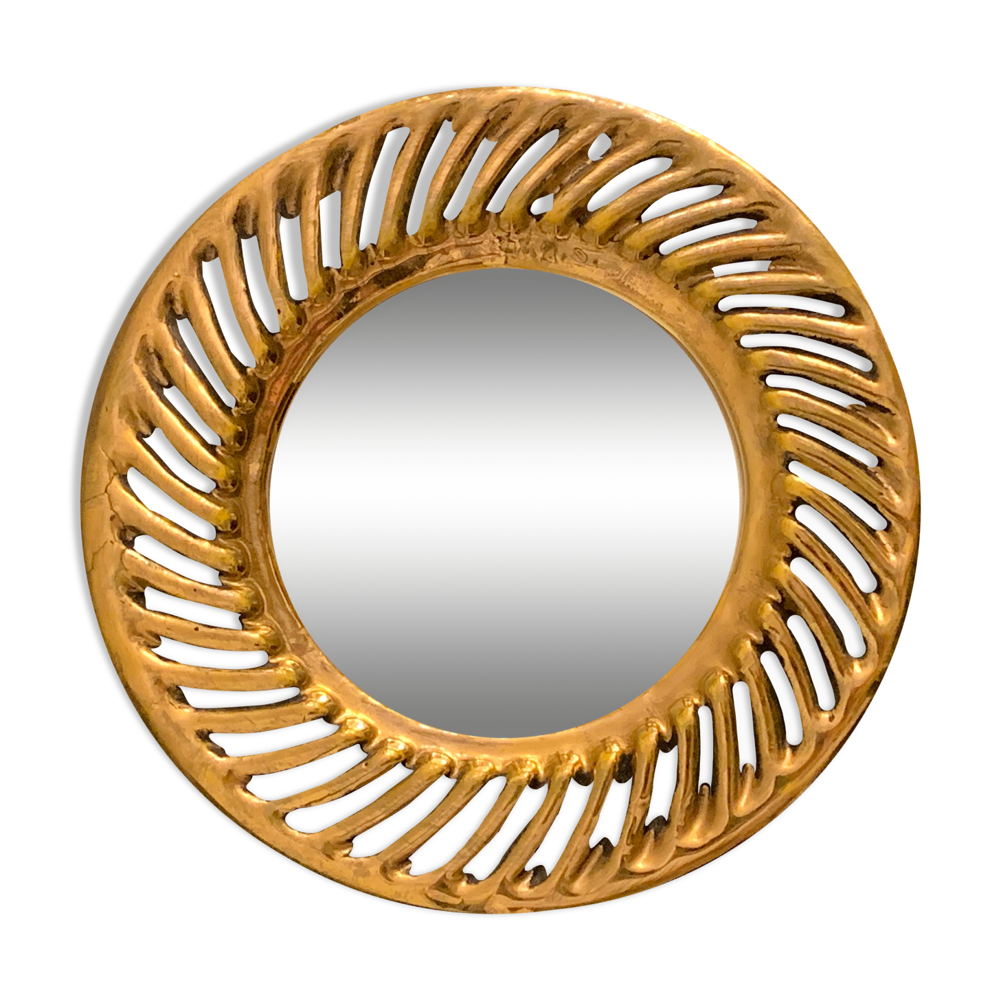 Miroir en céramique années 50/70