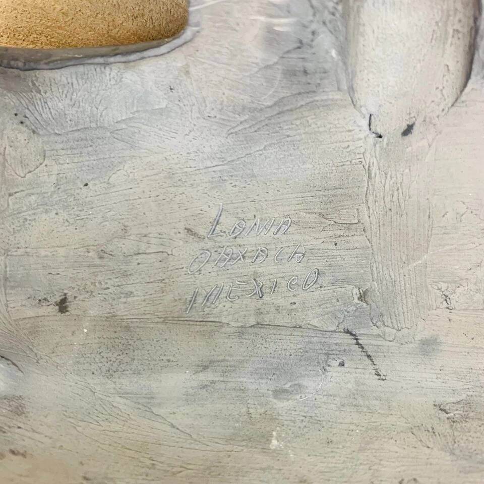 Black ceramic mask, Mexican tribal art