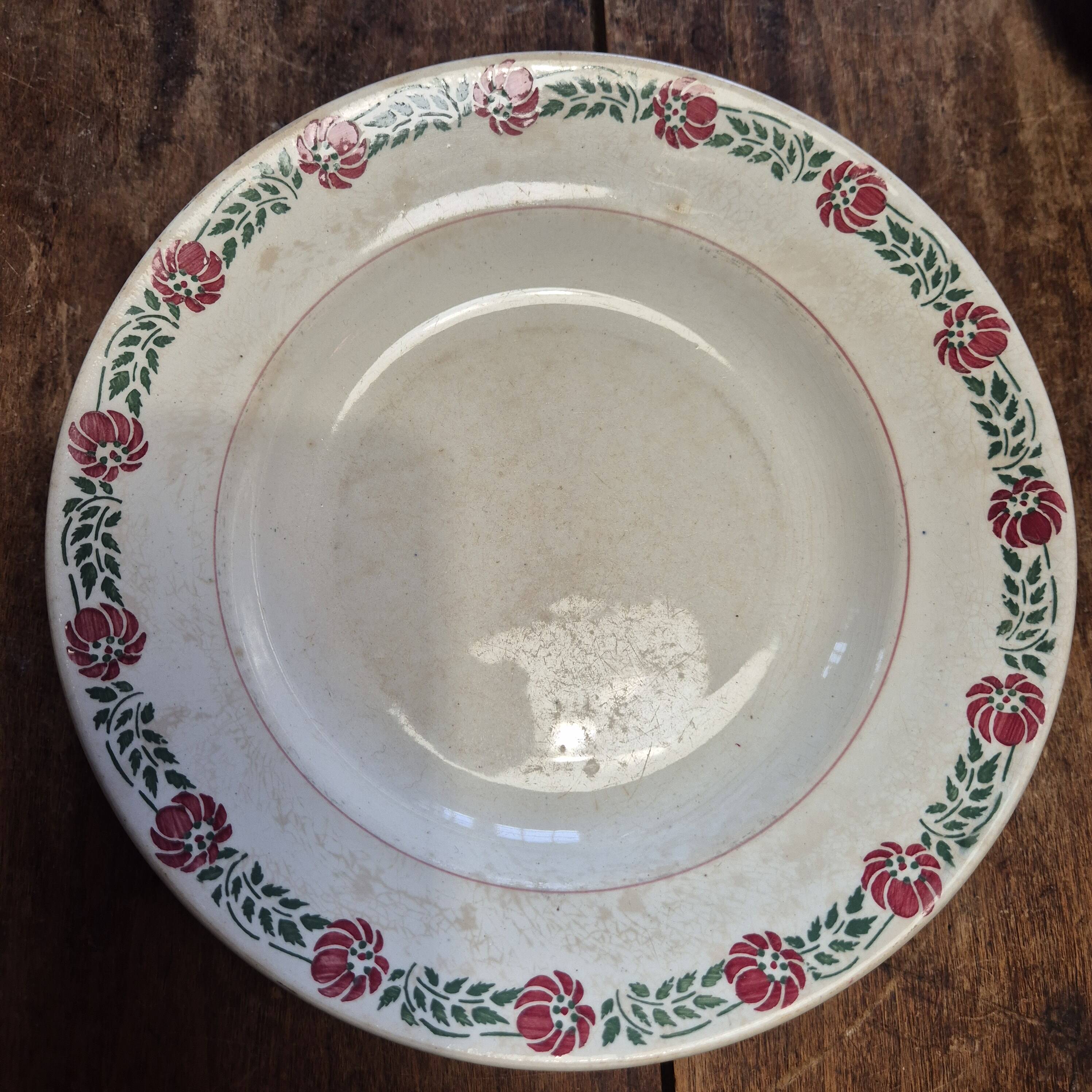 5 deep plates Orchies Moulin des Loups and Hamage iron ter.