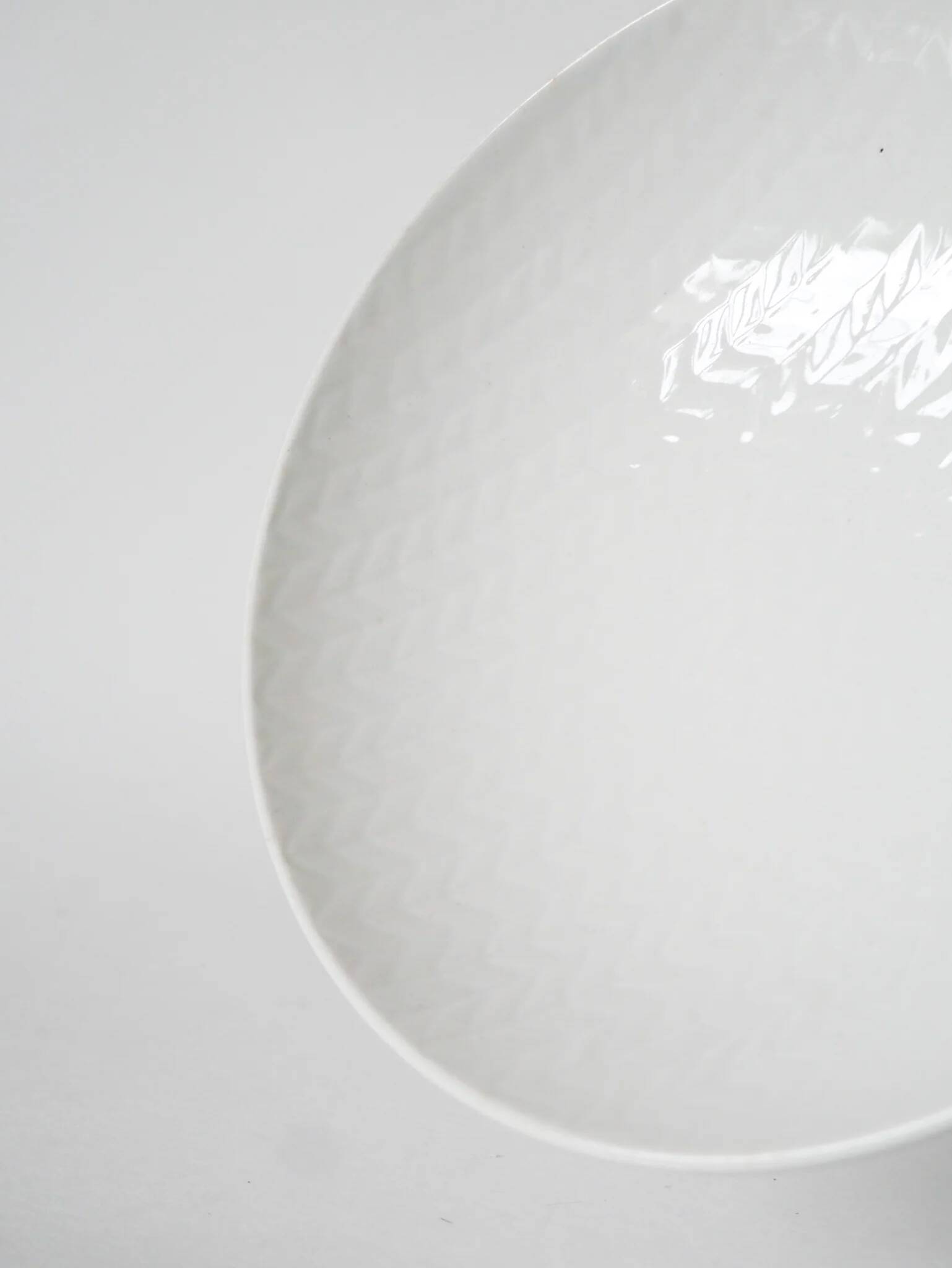 Plat rond de présentation Salins, design, blanc, 1960