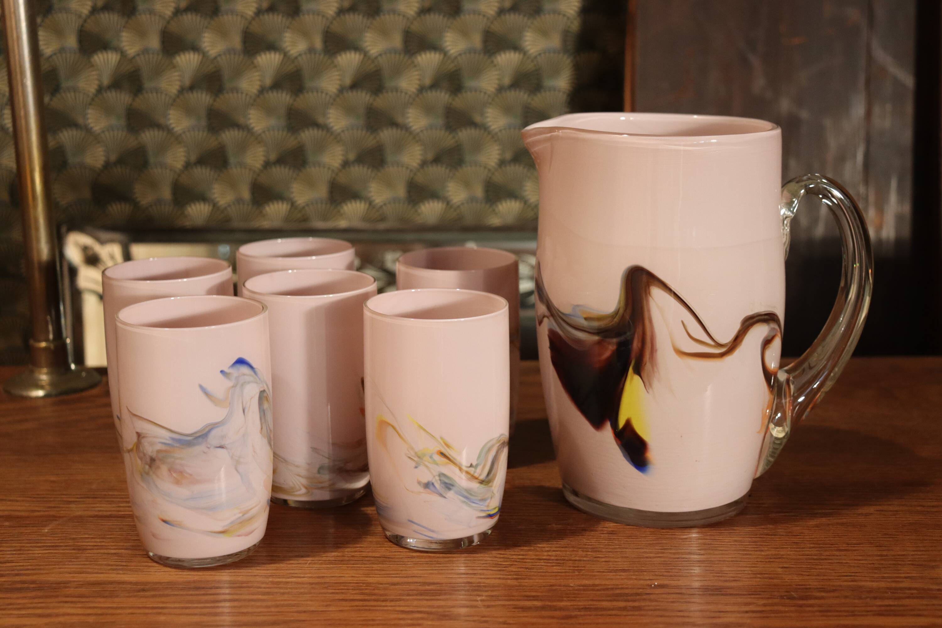 Pitcher and glass service by Murano, Italy, 1960
