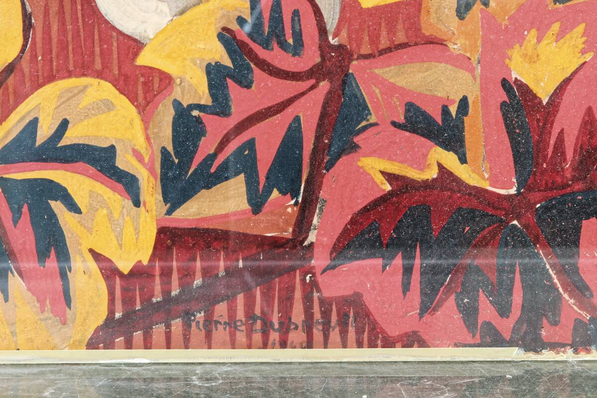 Gouache by Pierre Dubreuil (1891-1970) for Tuscan Garden
