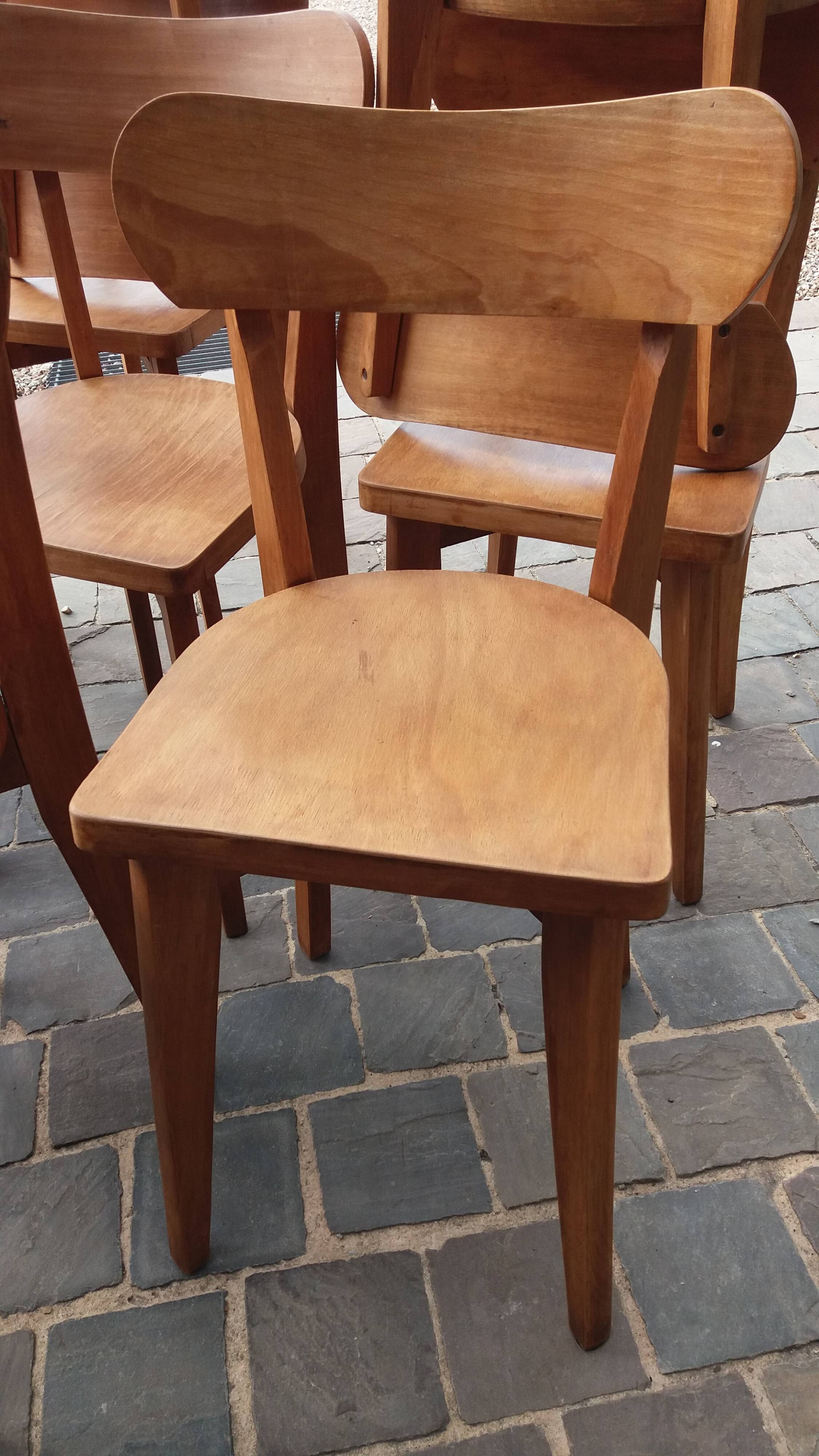 Set of 10 bistro chairs