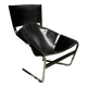 F444 armchair in black leather by Pierre Paulin for Artifort 00's