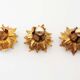 Set of three gilt Italian Florentine wall lights by Banci Firenze