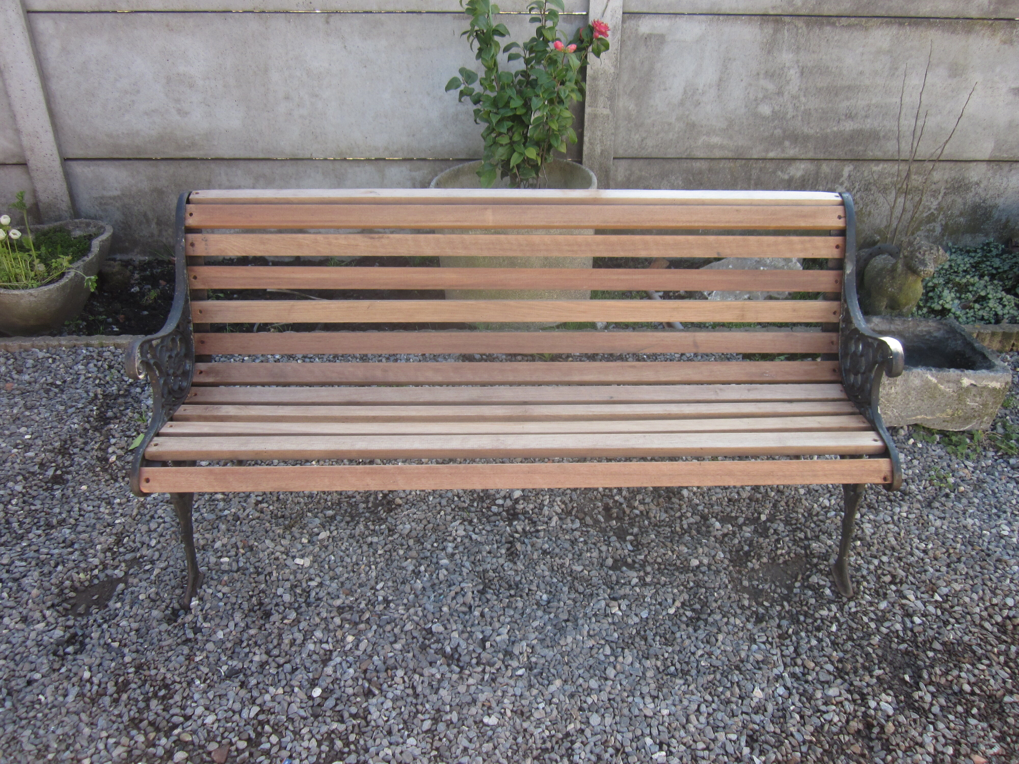 Cast-iron garden bench