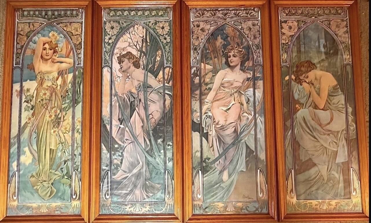 Alphonse Mucha "Les heures du jour" 1. Édition, impression pigmentaire d'archive