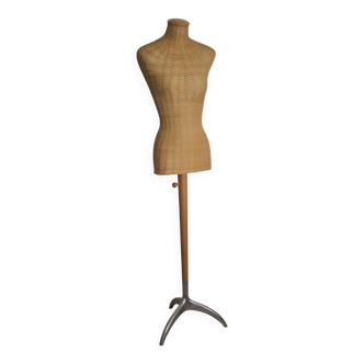 Buste mannequin rotin 1970