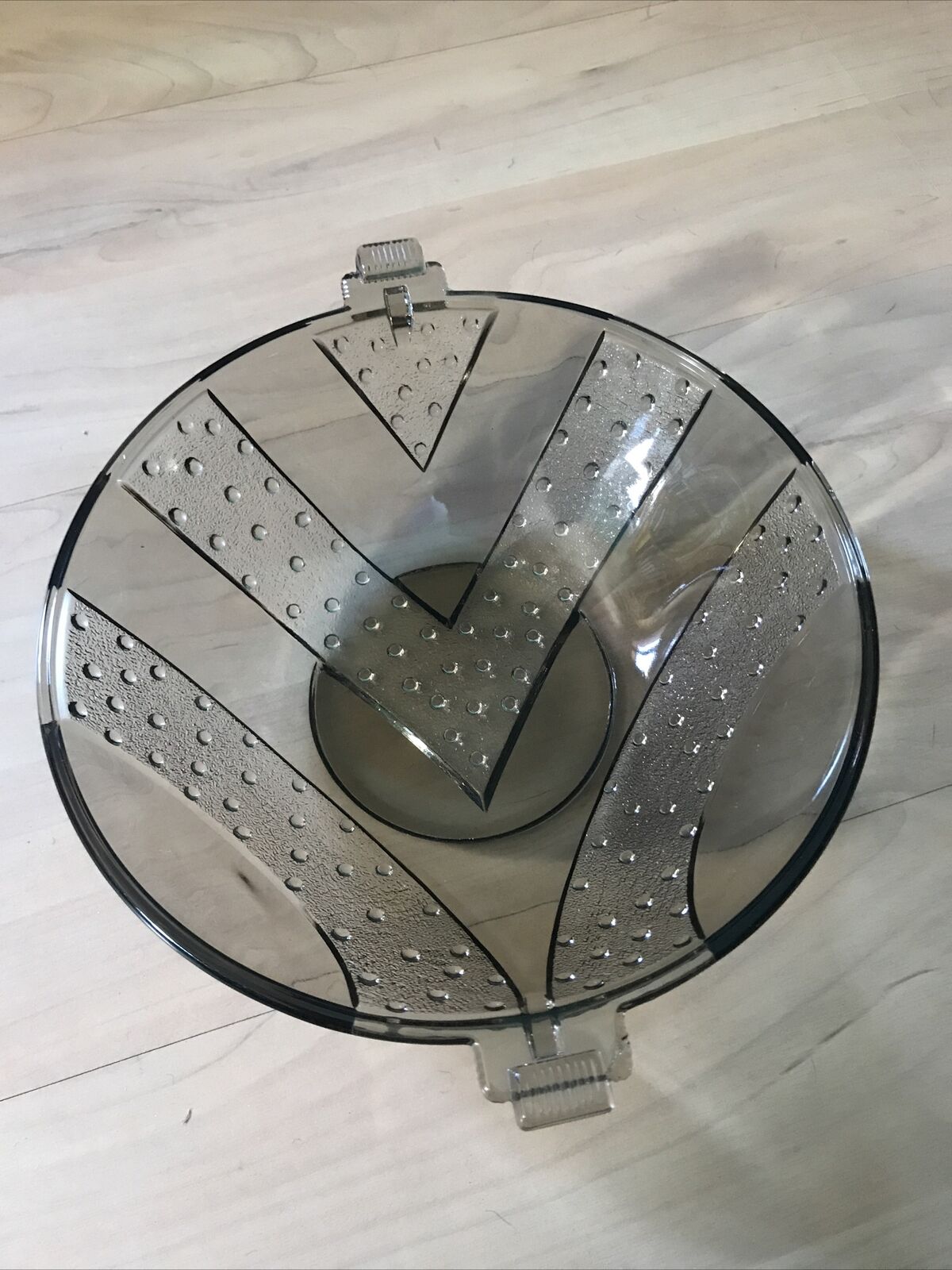 Art deco black coloured glass dessert service