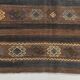 6x9 Brown Grenn Handmade Persian Kilim Rug, 187x286Cm