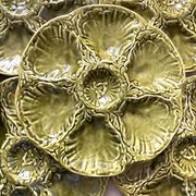 Vintage ceramic oyster plates from Gien