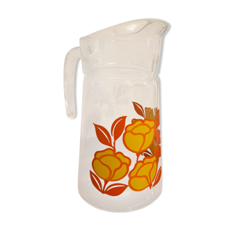 60s flower pitcher