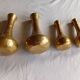 Mid-Century Italian Brutalist Cast Brass Solifleur Vases – Set of 4