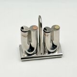 Service huile et vinaigre inox design italien Stella Metallurgica Lux année