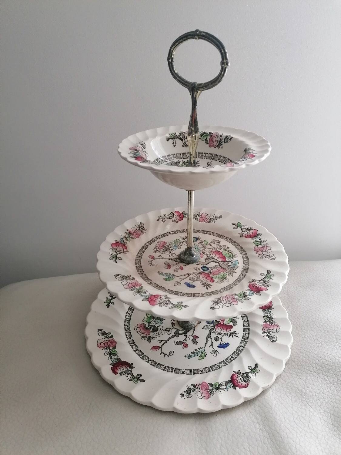 Antique cake stand Fine Staffordshire ware