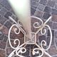 Veranda, terrace or garden floor lamp, in wrought iron, vintage.