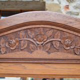 Art Nouveau dressing table dresser in carved oak, France, circa 1910