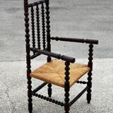 Chair called Bobbin in stained oak, 1930