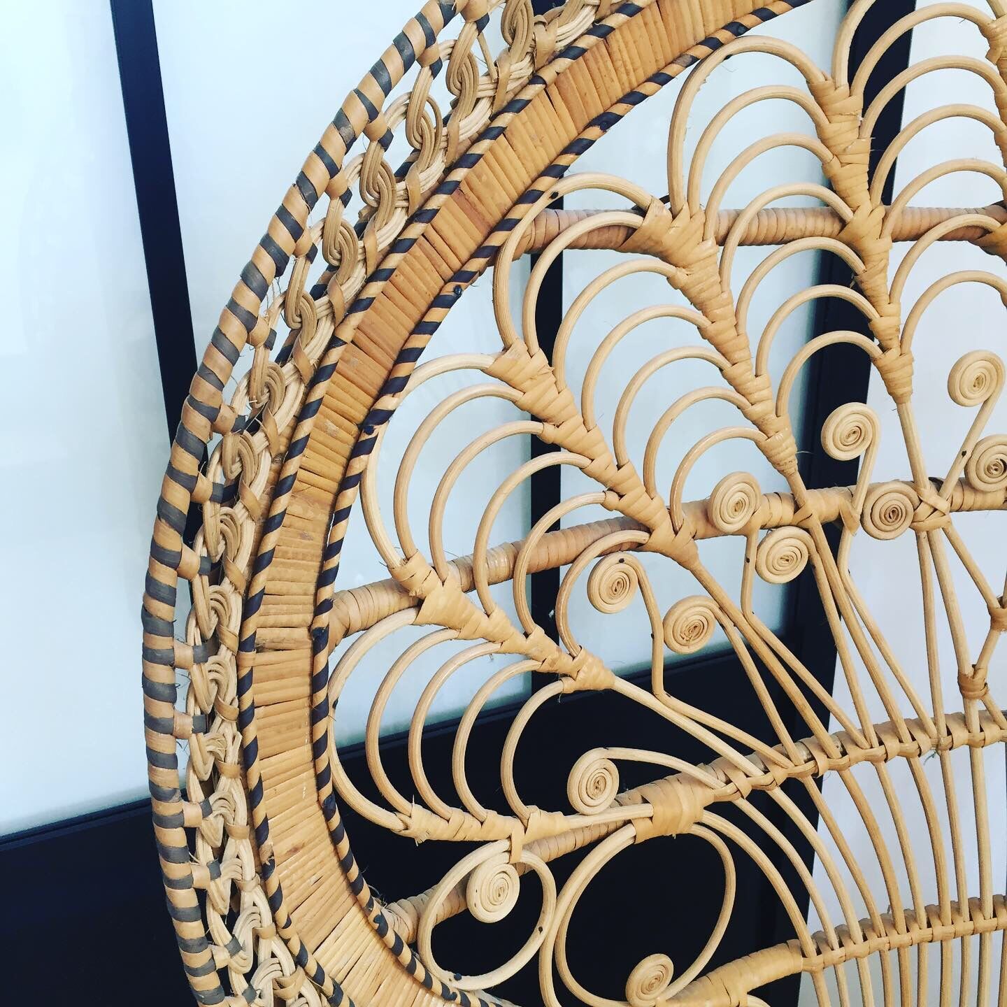 Emmanuelle peacock rattan armchair