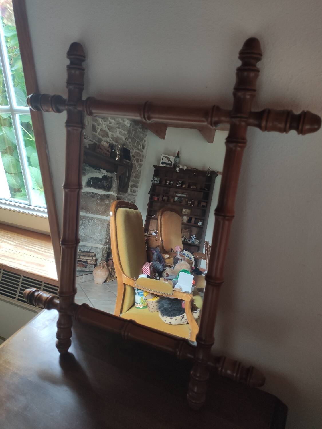 Mirror and towel holder