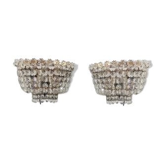 Appliques of carved crystals. 1940s.