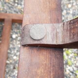 Stretchable garden dining table in solid teak