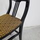 Pair of Gondola stools from the Secession movement in black lacquer, 1910s.
