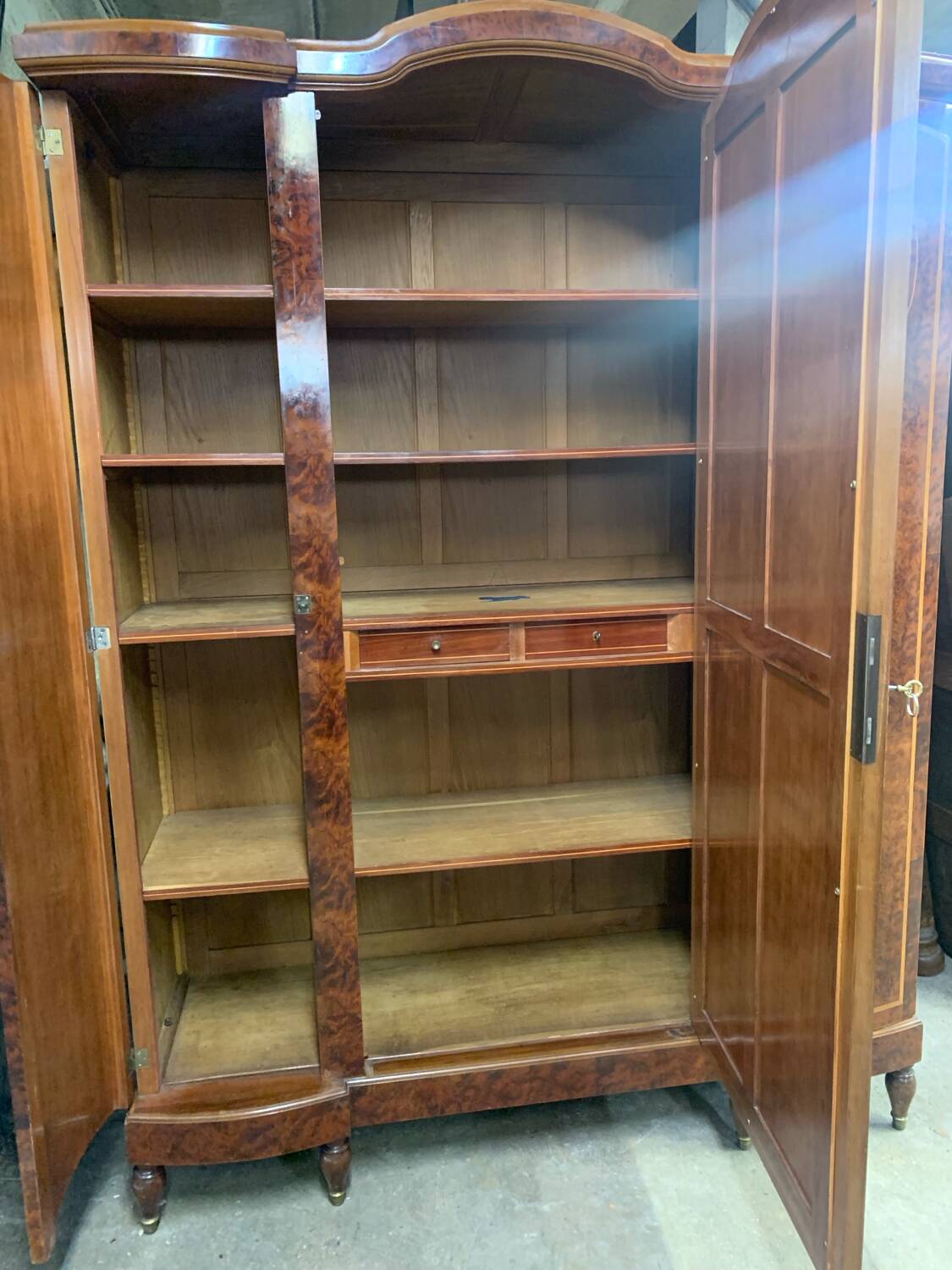 19th Century Marquetry Mirror Cabinet