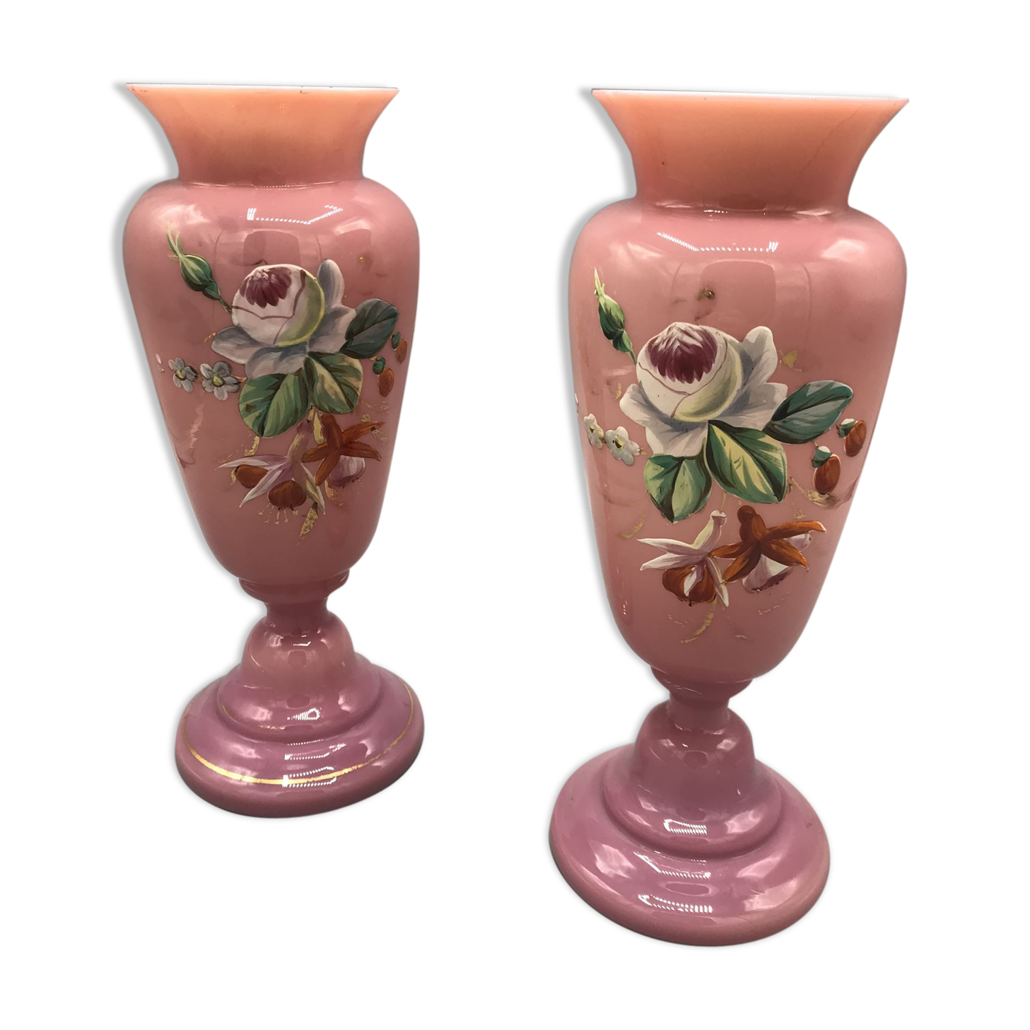 Pair of opaline vases
