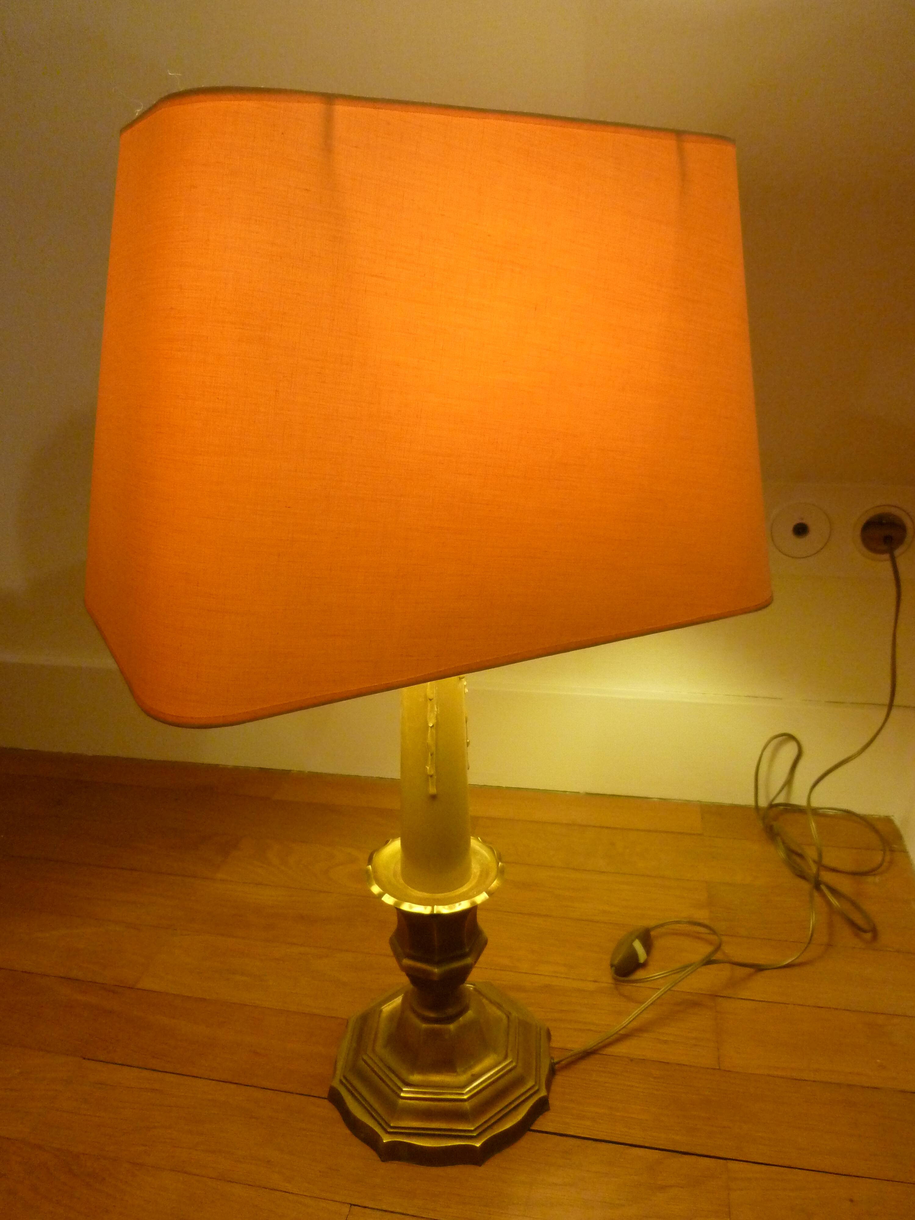 Lamp bronze Louis XV