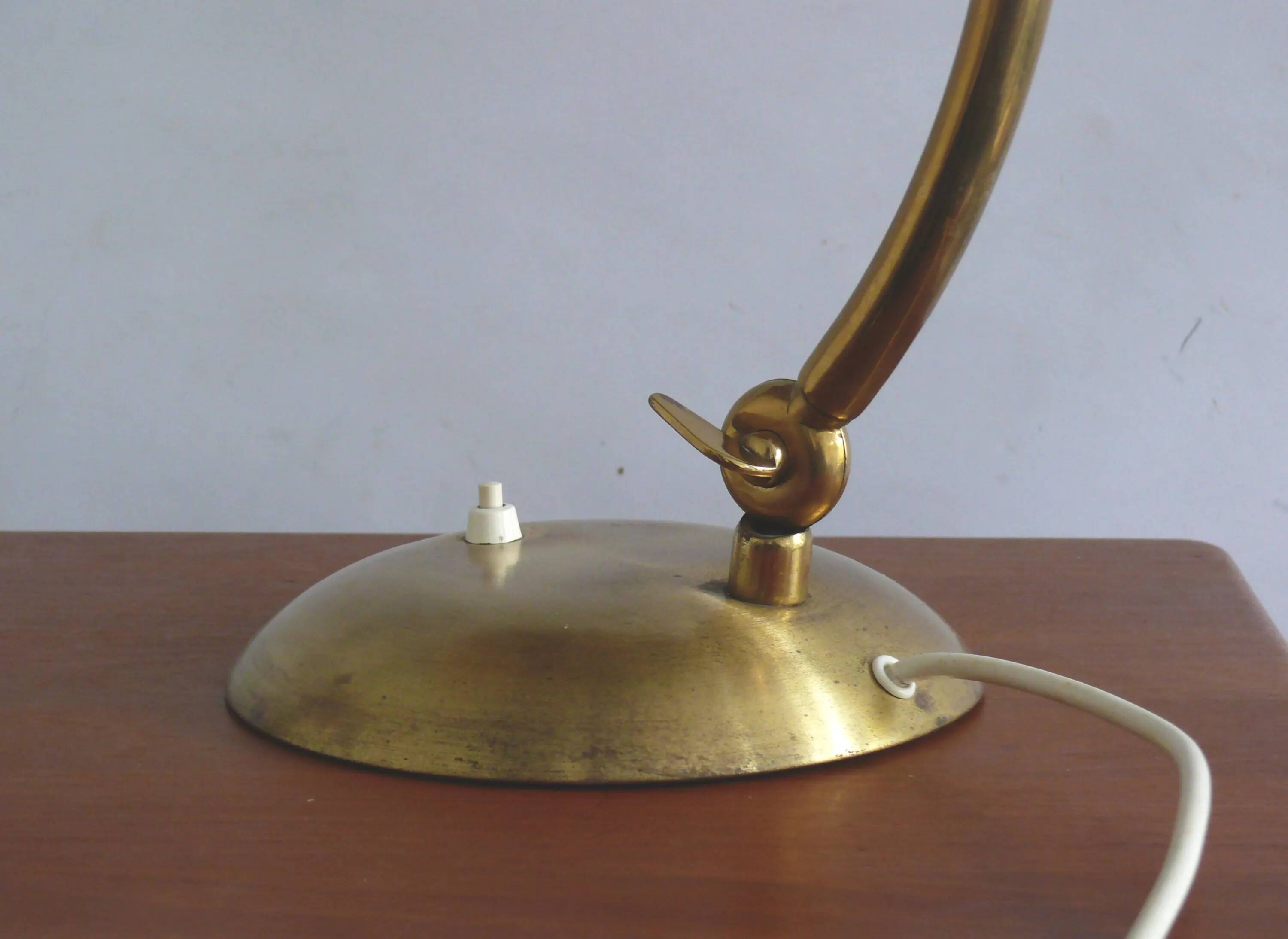 Large brass table lamp, Egon Hillebrand, 1930s