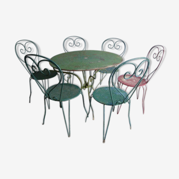 Table et 6 chaises de jardin