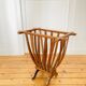 Sewing rack, old basket for balls of wool
