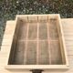 Shop counter in raw chestnut 205cm
