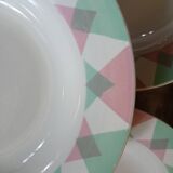 11 antique deep plates from Digoin and Sarreguemines