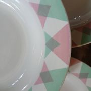 11 antique deep plates from Digoin and Sarreguemines
