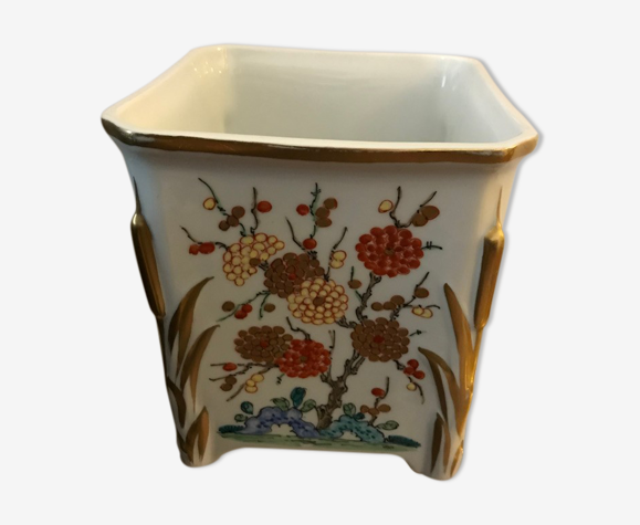 Vase peint à la main en porcelaine, j.d. dumont limoges