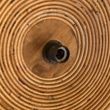 Seventies rattan hanging lamp