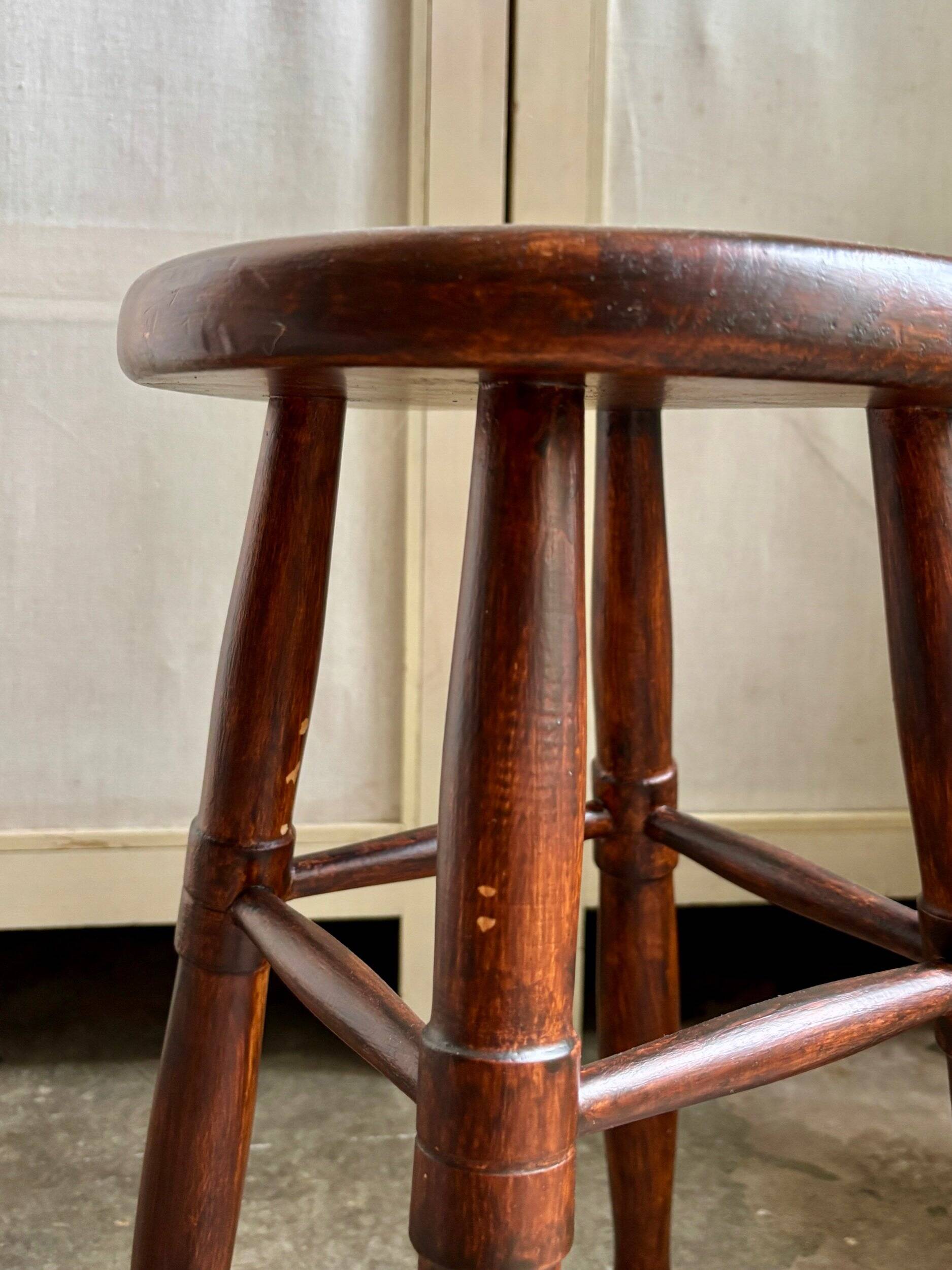 Dark wood stool
