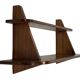 Vintage wooden wall shelve rack bookshelf in wood minimalist