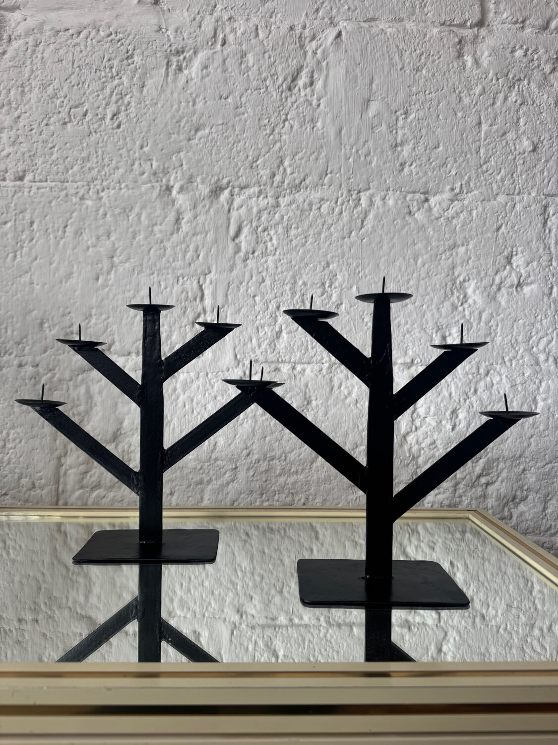 Wrought iron chandeliers, 1980s Habitat style