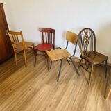 Set of 4 mismatched chairs